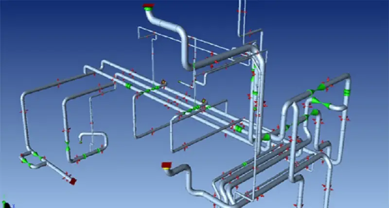 A Typical Stress Model generated in Caesar II