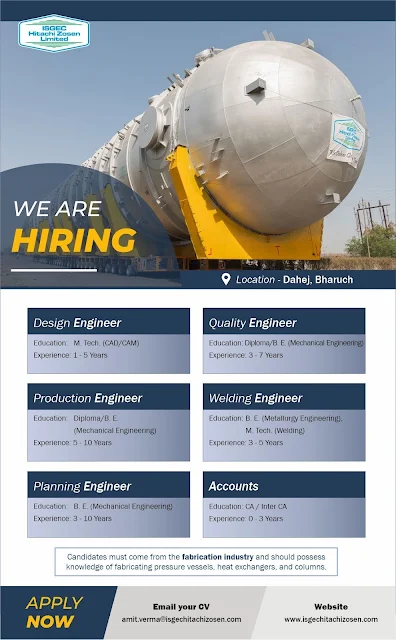 Exciting Career Opportunities at Isgec Heavy Engineering Ltd