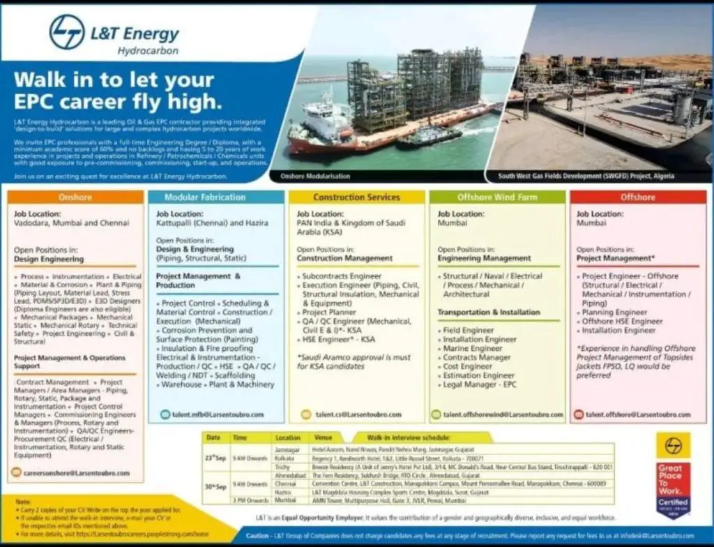 L&T Energy Hydrocarbon Walk-in