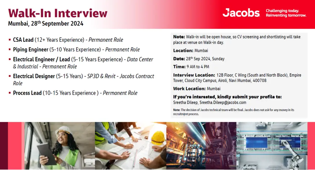 Jacobs Mumbai Walk-in-Interview