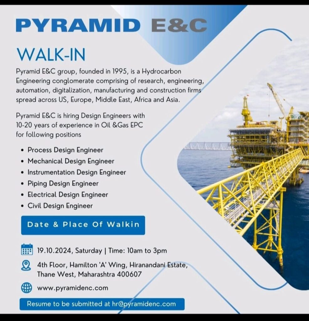 Pyramid E&C Walk-in-Interview