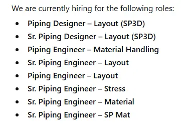 Piping Jobs