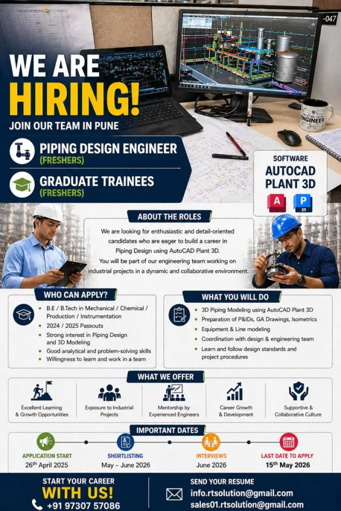 Piping Design Engineer for Retreat