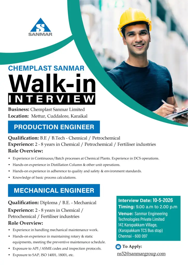 Production Engineer and Mechanical Engineer