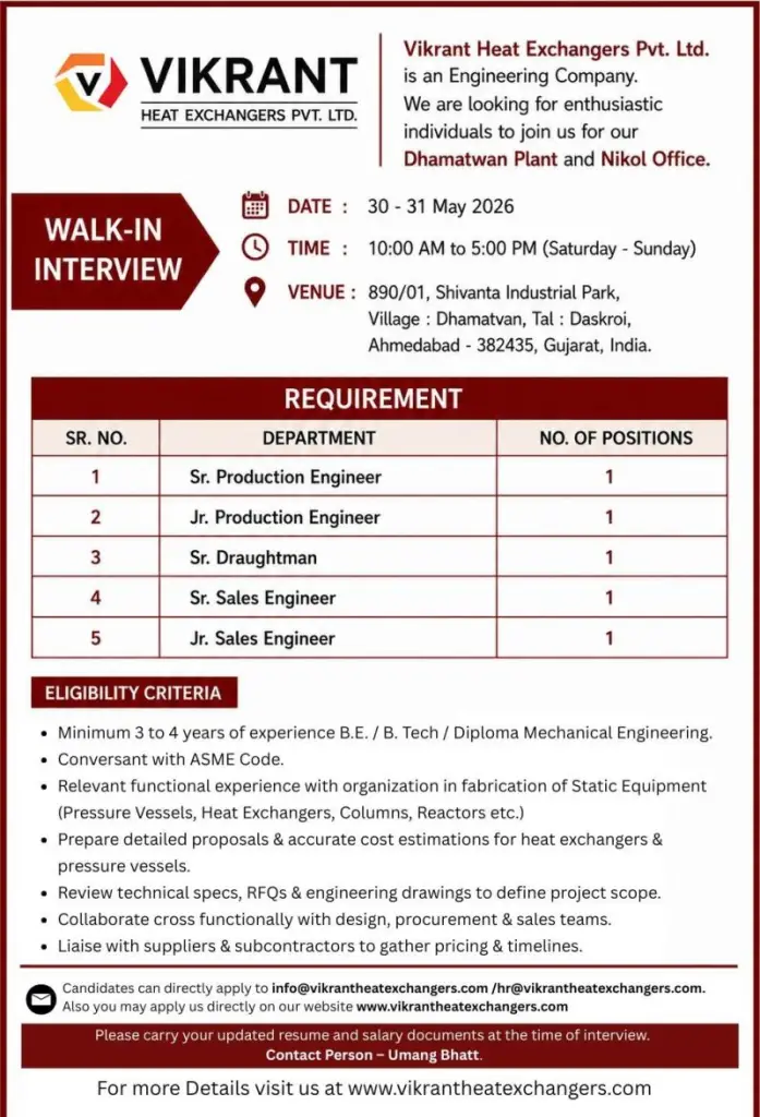 Walk-in by Vikrant Heat Exchangers