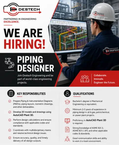 Piping Designer for Chennai