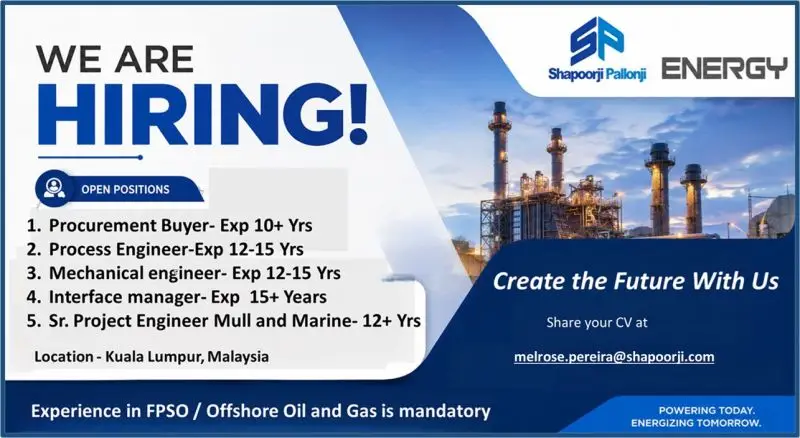 Shapoorji Pallonji Malaysia Hiring