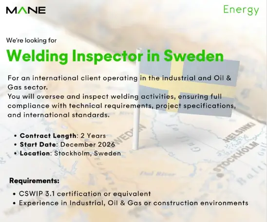Welding Inspector Sweden