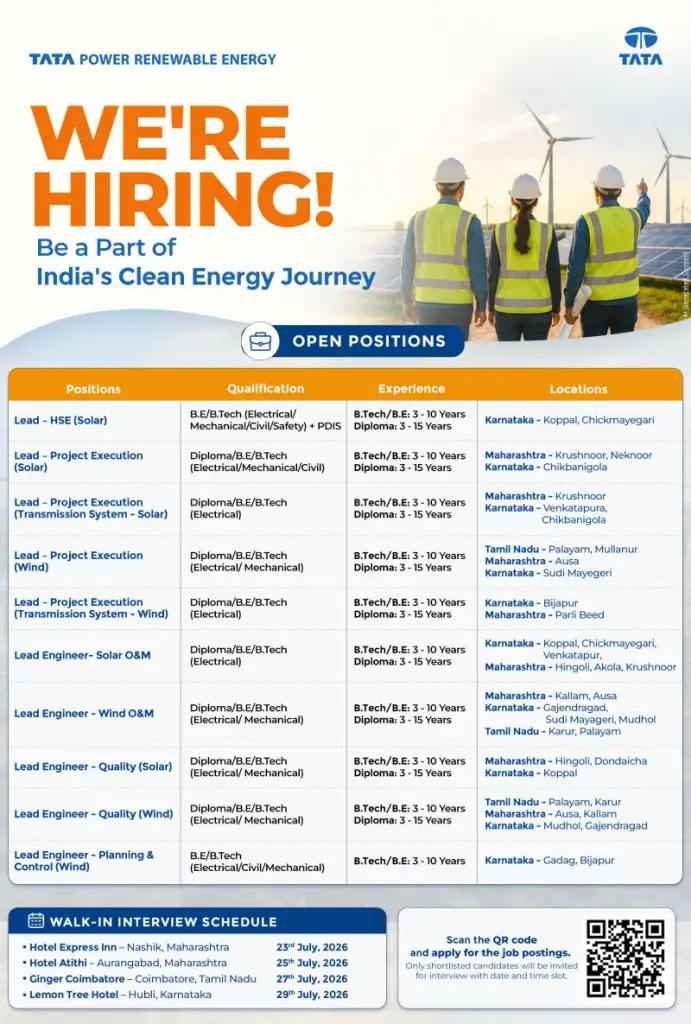 Tata Power Renewable Energy Walk-in