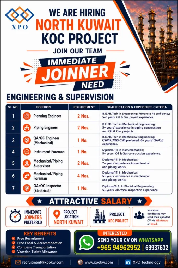 Oil and Gas jobs for Kuwait