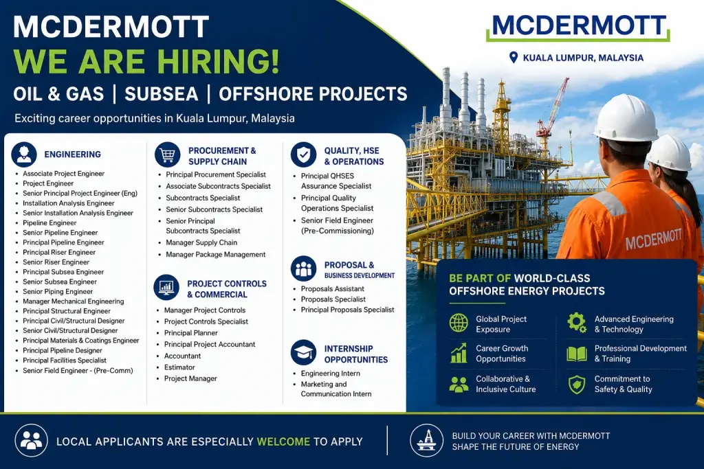 McDermott Malaysia Jobs