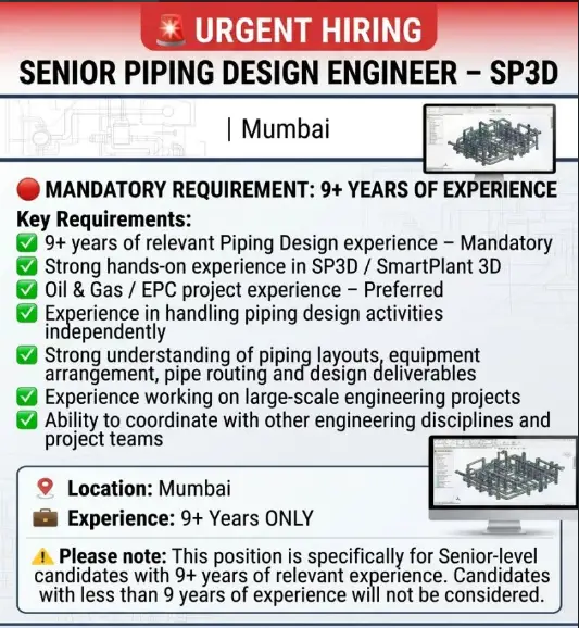 SP3D piping designer job