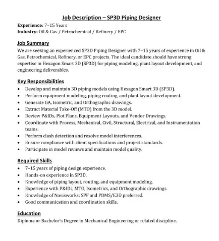 SP3D Piping Designer