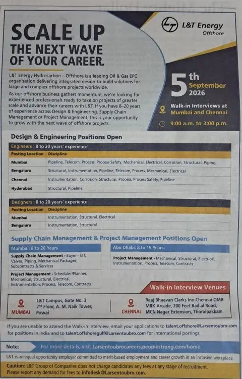 L&T hydrocarbon walk-in