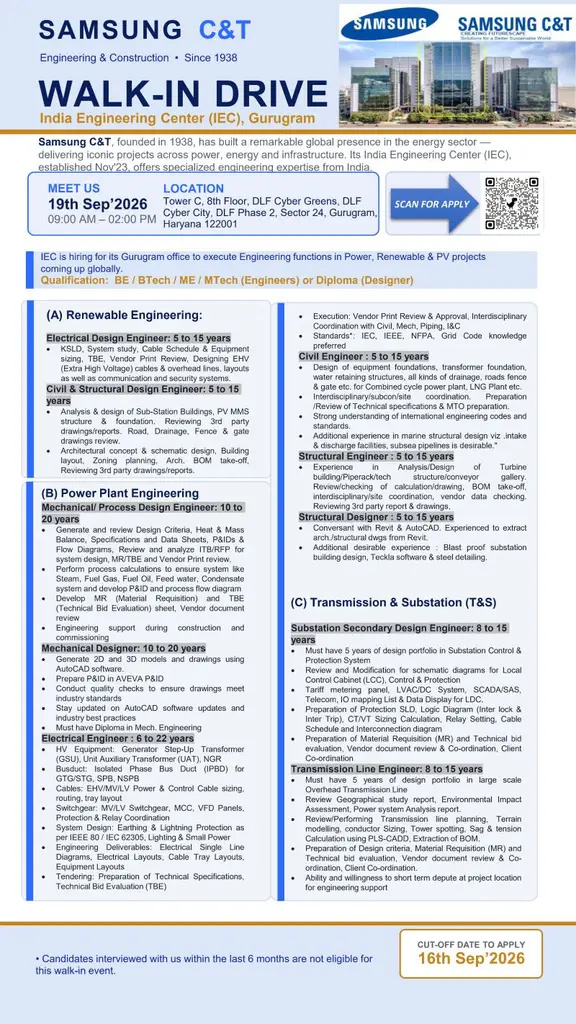 Samsung C&T Walk-in