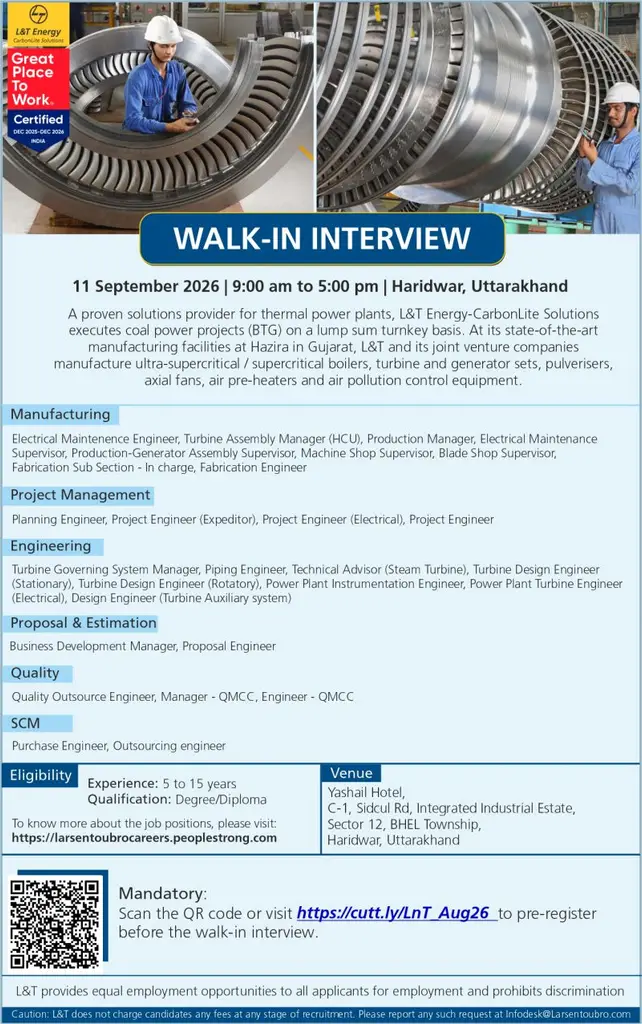 L&T Energy Walk-in
