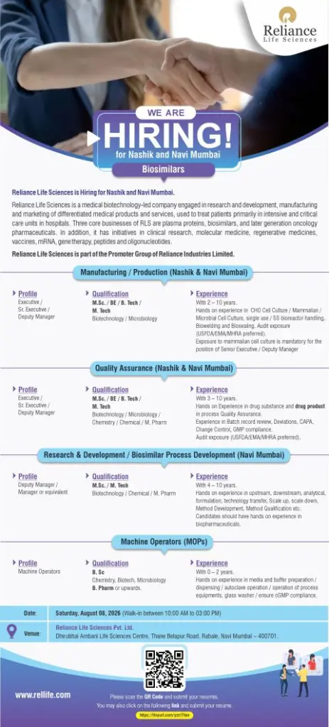 Reliance Lifescience Walk-in