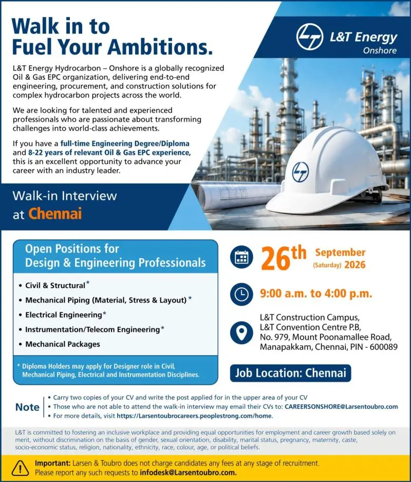L&T Onshore Walk-in